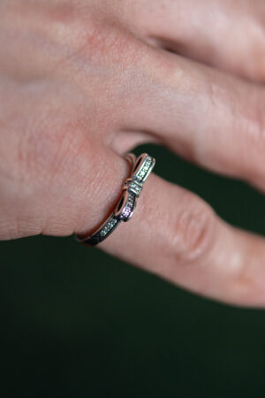Anello fiocco in argento - immagine 2